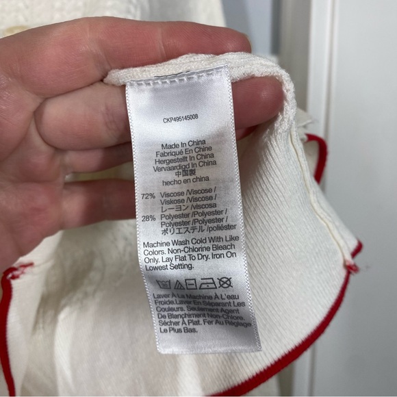 Madewell Cream Signature Open-Knit Cardigan Ruffle Hem NWT Casual Lightweight - Picture 4 of 8